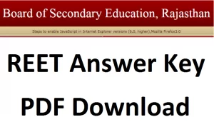 REET Answer Key