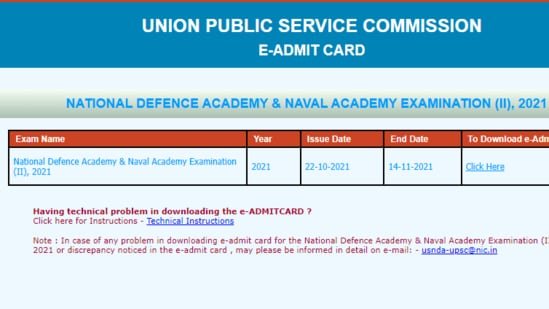 Upsc Nda Na Ii Admit Cards Released Direct Link For Hall Tickets Ncertguess