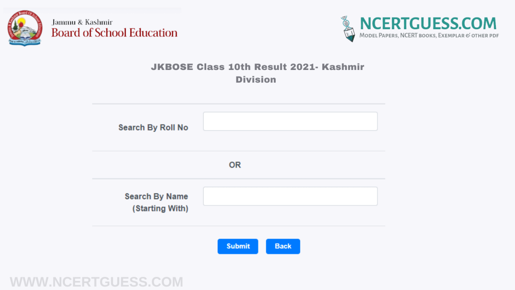 JKBOSE 10th Class Result