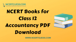 NCERT Books for Class 12 Accountancy PDF Download