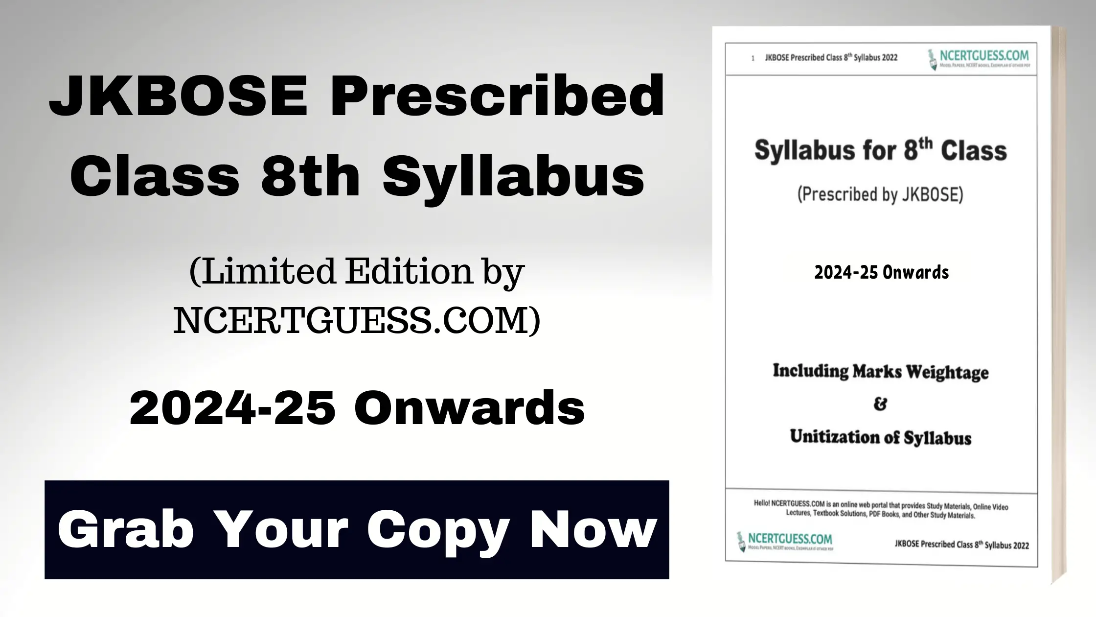 JKBOSE Prescribed Class 8th Syllabus 2024